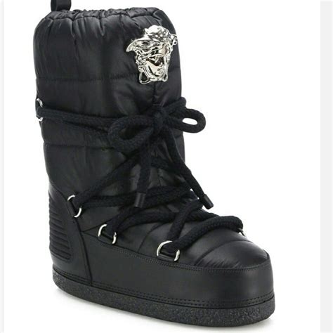 moon boots mens versace|Versace designer boots.